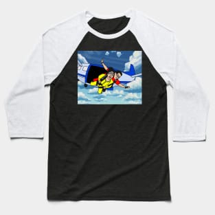 Parachuting Skydiving Free Fall Baseball T-Shirt